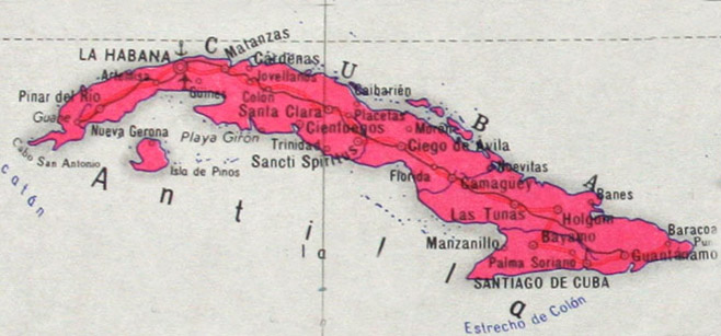 Mapa del Archipielago Cubano