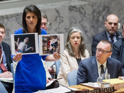 Embajadora estadounidense ante la ONU, Nikki Haley