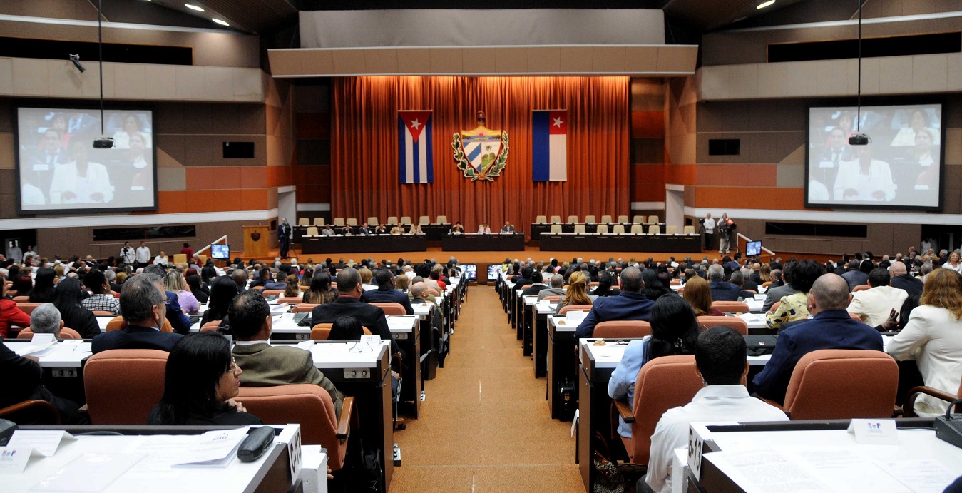 Sesión Constitutiva de la IX Legislatura de la Asamblea Nacional del Poder Popular, en el Palacio de Convenciones, en La Habana, Cuba.