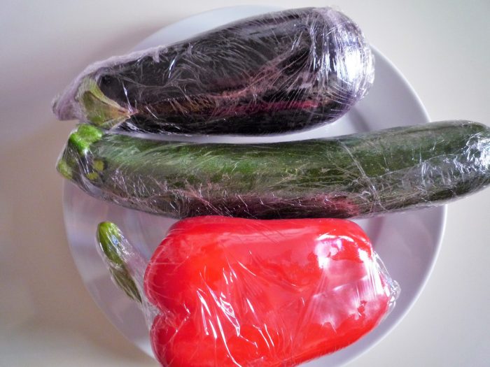 Verduras conservadas-bolsas de plástico