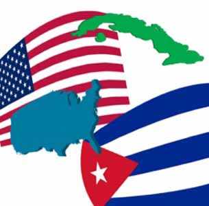 Banderas Cuba Estados Unidos