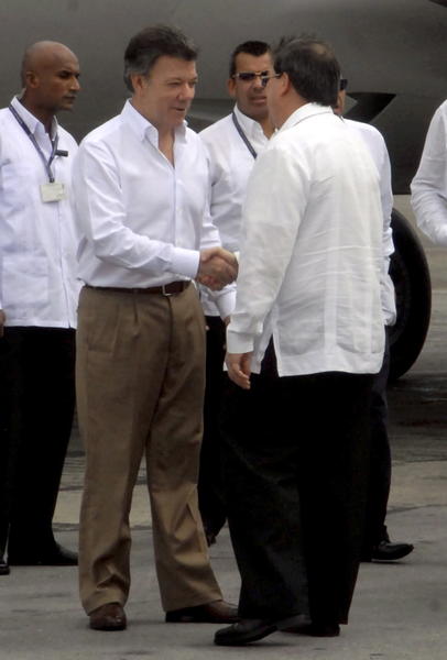 Juan Manuel Santos y Bruno Rodriguez