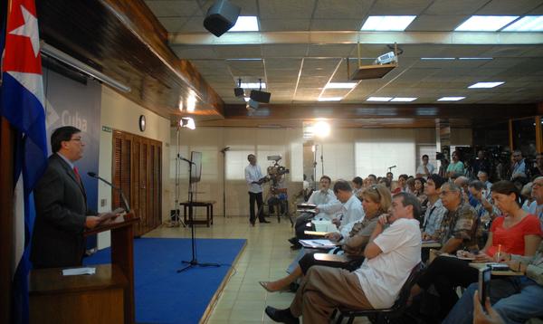 Conferencia del Canciller sobre exclusión de Cuba de la Cumbre de las Américas