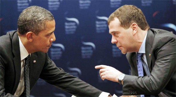 Obama y Medvedev