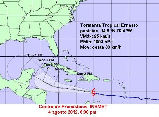 TORMENTA TROPICAL ERNESTO TORMENTA TROPICAL ERNESTO