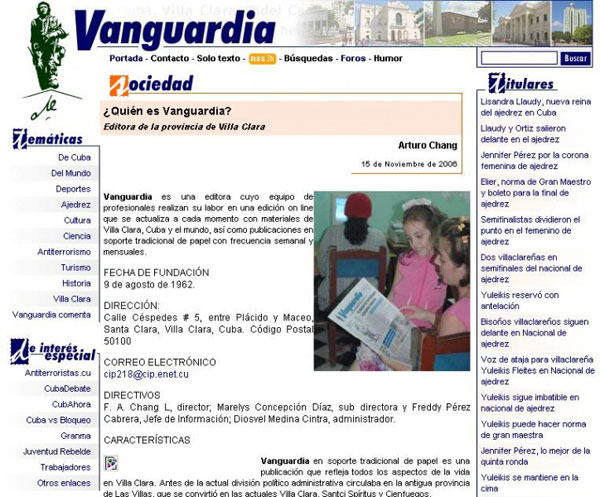 Periodico Vanguardia digital
