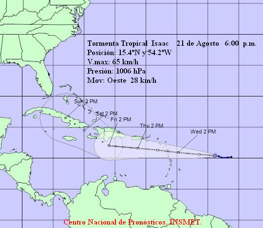 cono Tormenta Tropical Isaac cono Tormenta Tropical Isaac