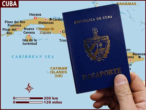 Pasaporte sobre mapa - Portada