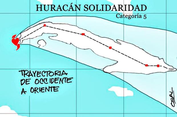 Caricatura: Huracán de Solidaridad Caricatura: Huracán de Solidaridad