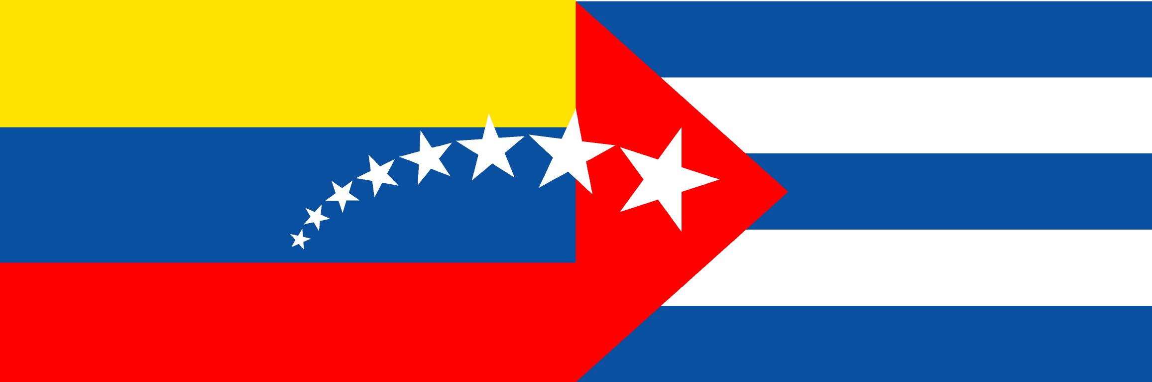 Banderas Cuba y Venezuela