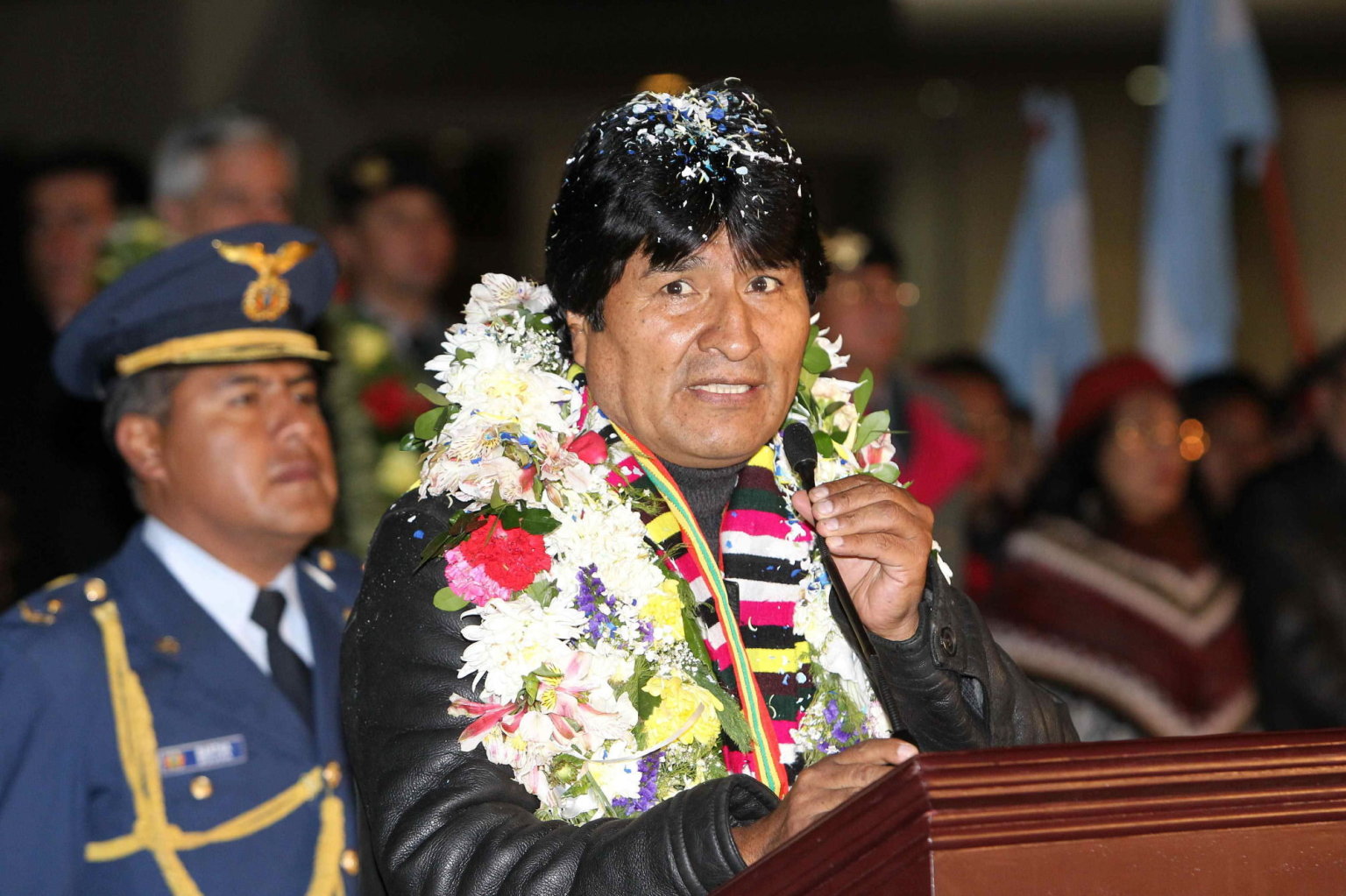 Evo Morales llega a Bolivia