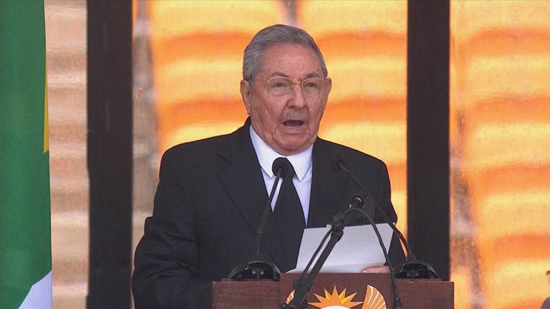 Raul Castro en discurso por Mandela
