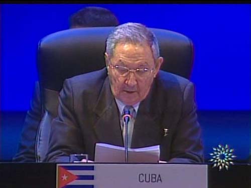 Raúl Castro en la clausura final de la II Cumbre de la Celac