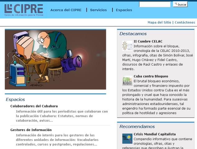 Portada del Portal del Centro de Información Para La Prensa Portada del Portal del Centro de Información Para La Prensa