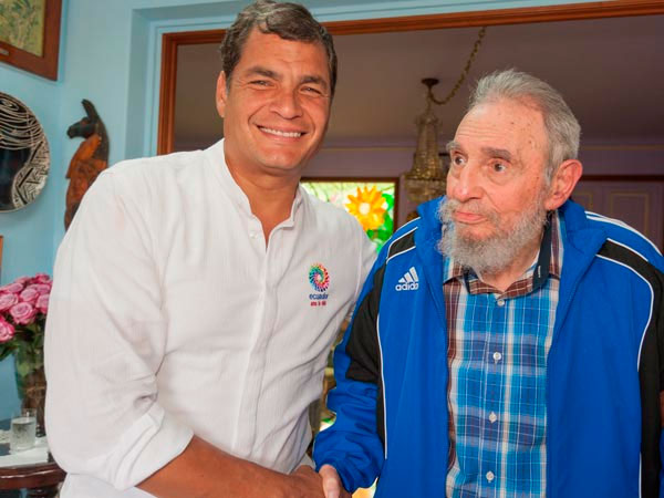 Fidel Castro y Rafael Correa