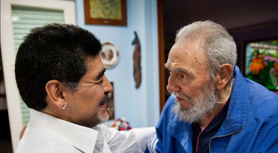 Fidel con Maradona