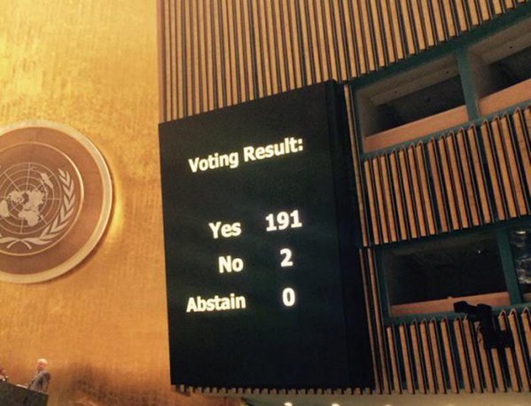 Resultados de las votaciones de la ONU 2015