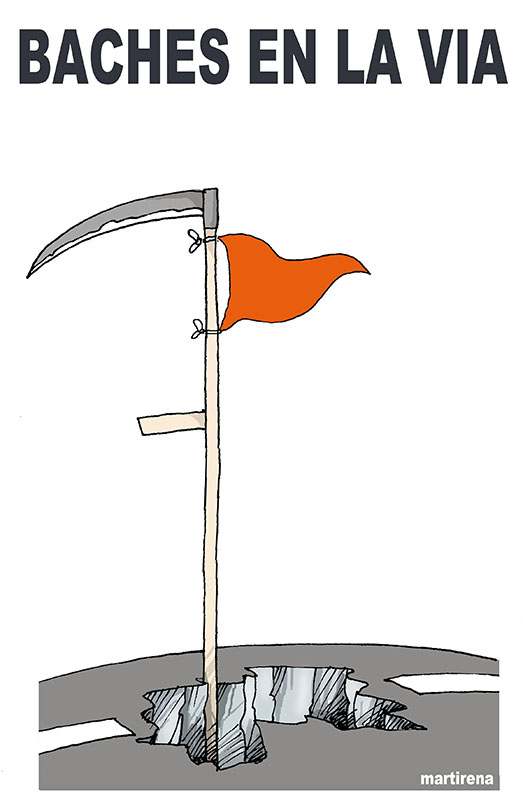 Baches en la vía