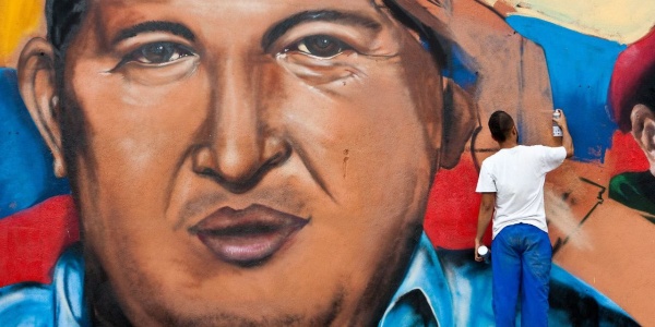 Hugo Chávez, mural en Venezuela