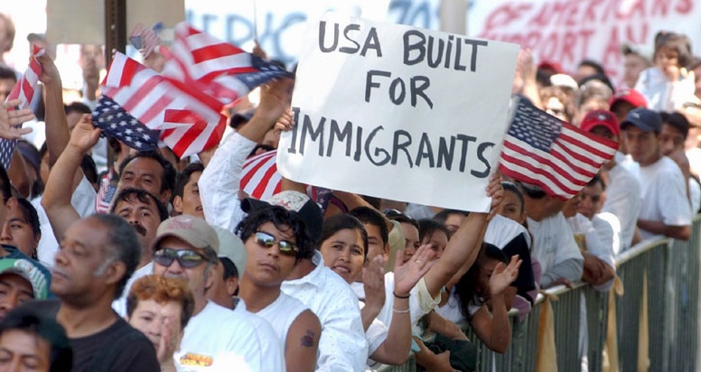 Emigrantes protestan en Estados Unidos