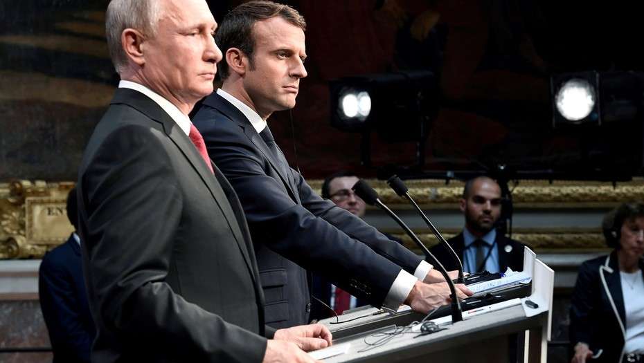 Emmanuel Macron y Vladimir Putin-Visita a Francia Emmanuel Macron y Vladimir Putin-Visita a Francia