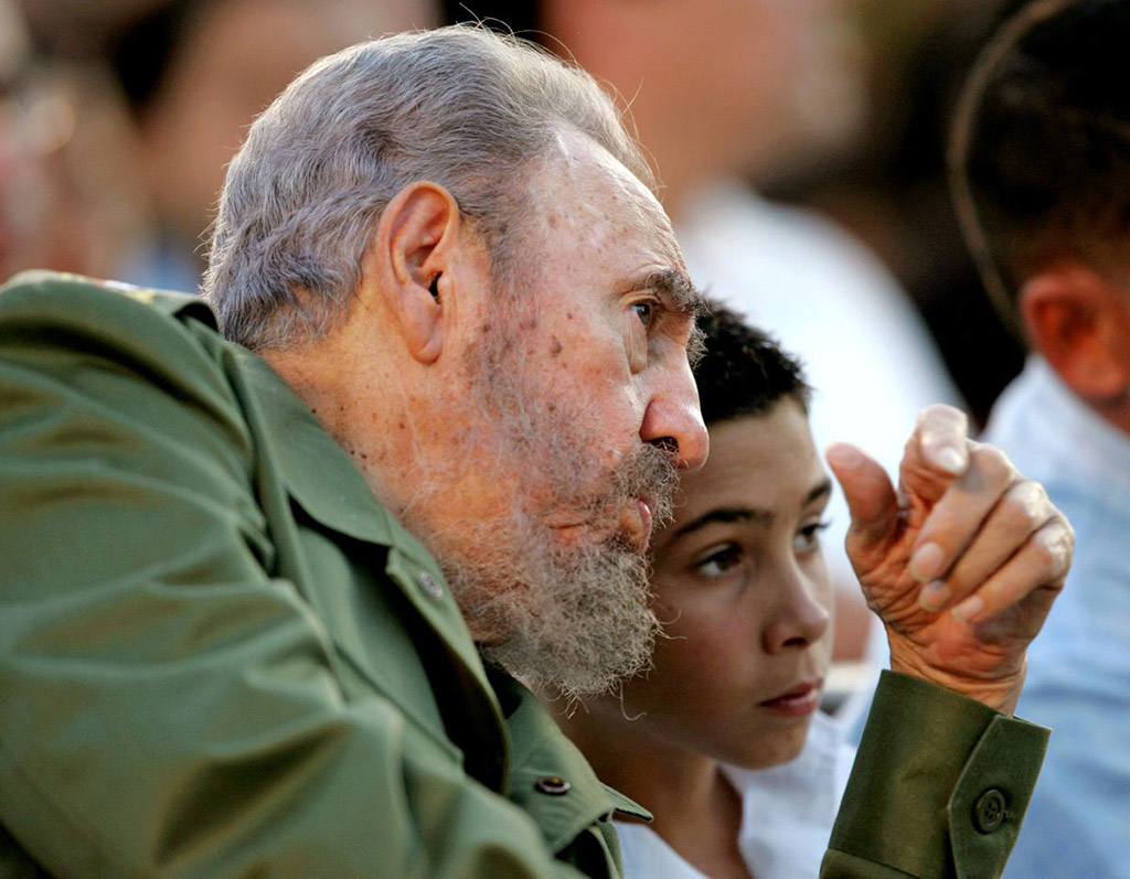 Elian junto al Comandante Fidel