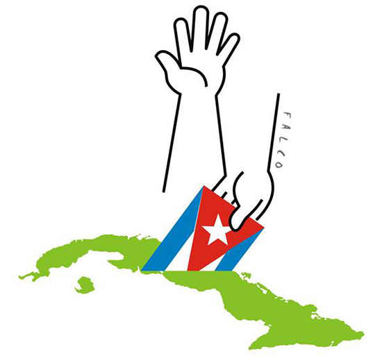 Elecciones en Cuba-mapa-bandera