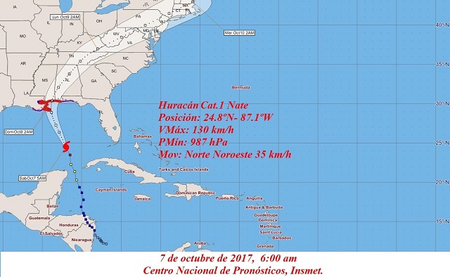 Cono ciclón Nate Cono ciclón Nate