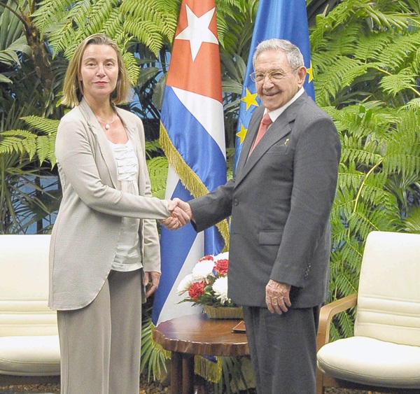 Federica Mogherini-Unión Europea-Raúl Castro Federica Mogherini-Unión Europea-Raúl Castro