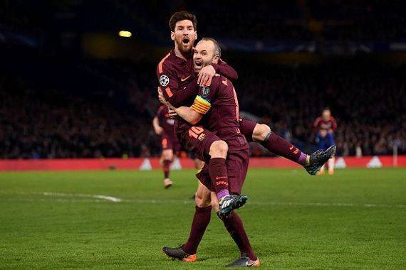 Messi-Iniesta, gol del empate vs Chelsea inglés