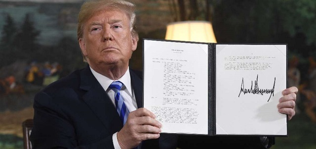 Trump anunció retirada-eu-acuerdo nuclear con Irán