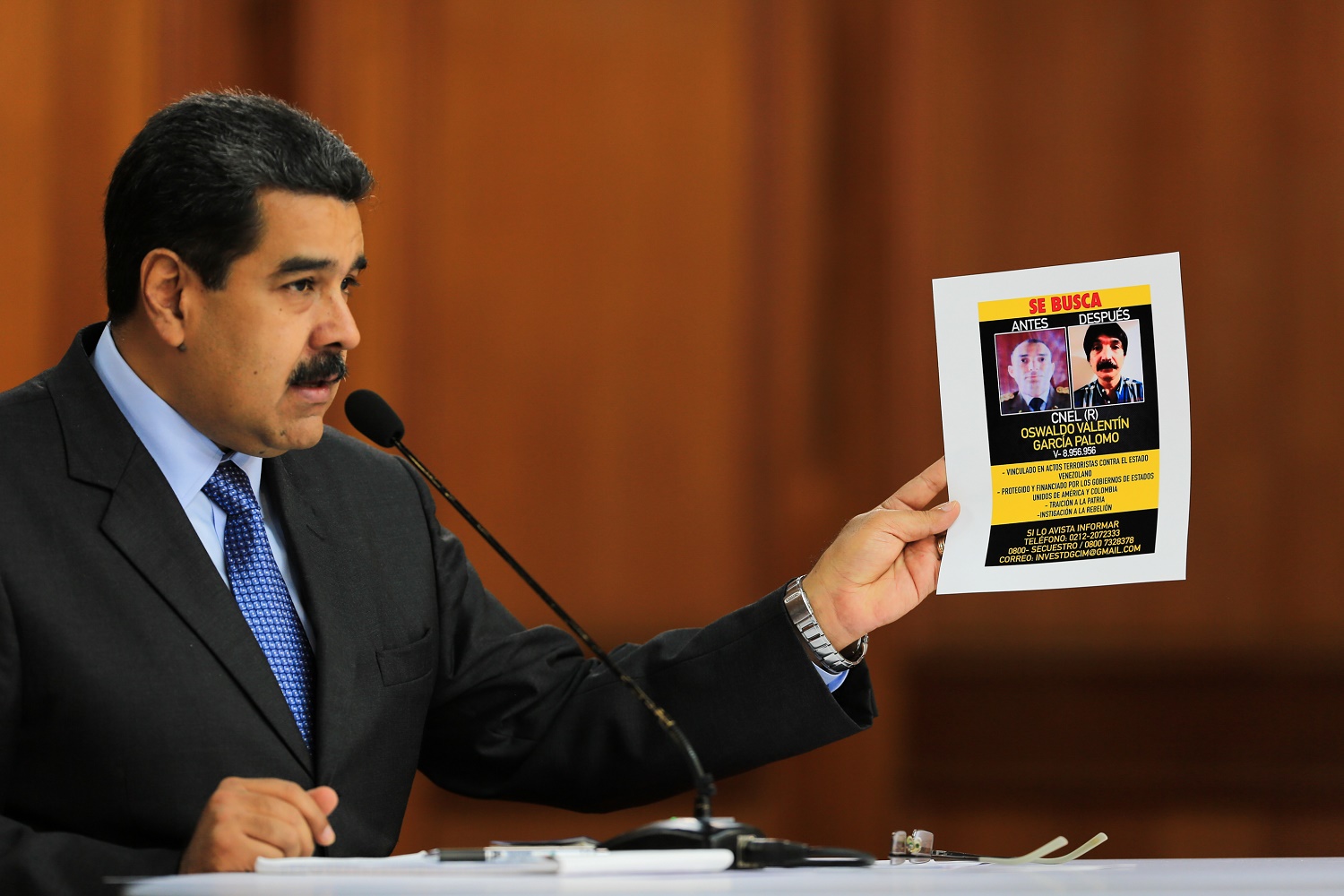 Maduro muestra pruebas