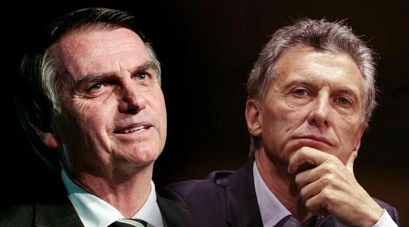 Presidentes de Brasil-Jair Bolsonaro-Presidentes de Argentina Mauricio Macri