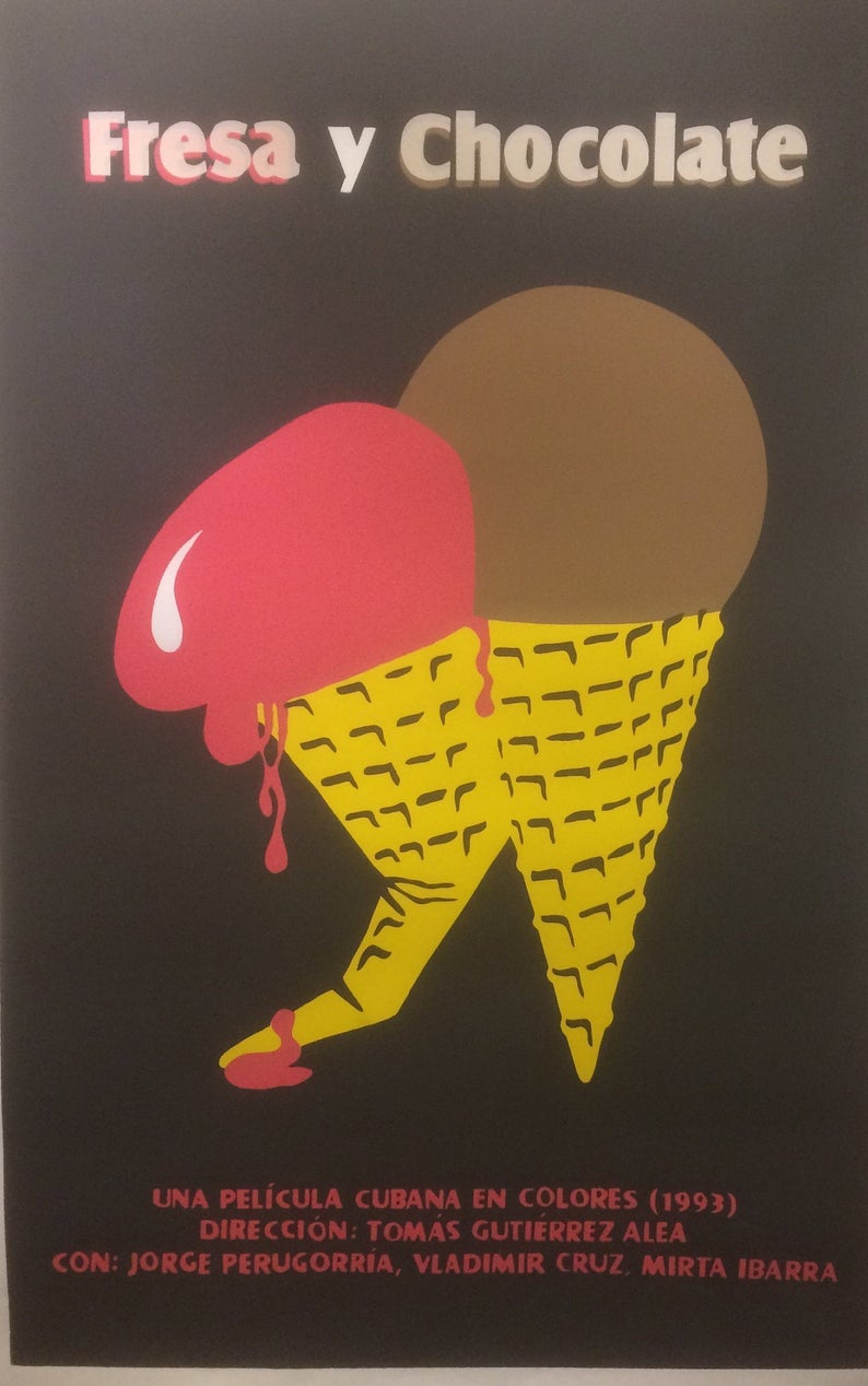 Cartel Fresa y Chocolate Cartel Fresa y Chocolate