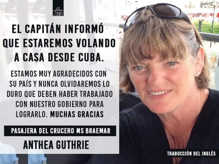 Anthea Guthrie-Pasajera del MS Braemar Anthea Guthrie-Pasajera del MS Braemar