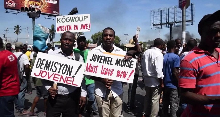 Haití-protesta en las calles-covid19