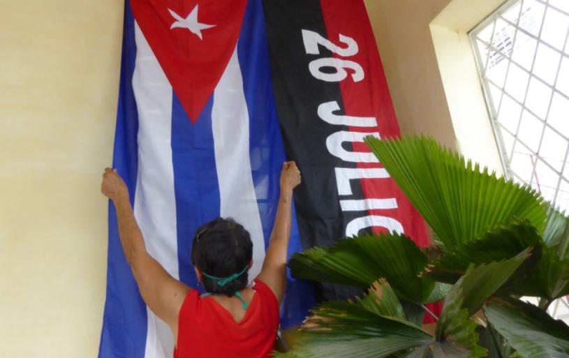 Bandera cubana-Movimiento 26 de Julio