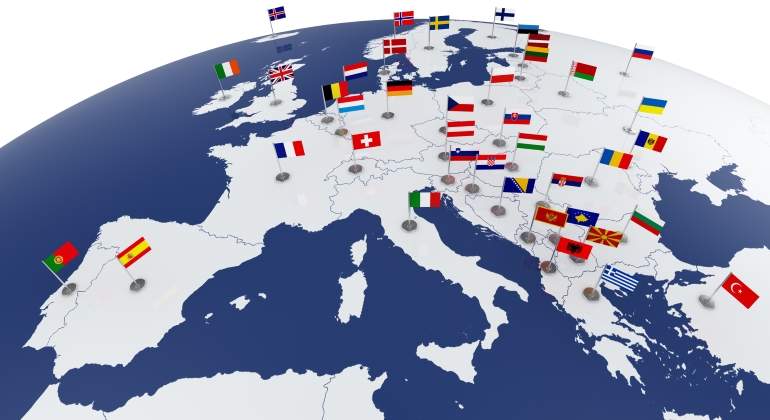 Europa - Banderas - Mapa