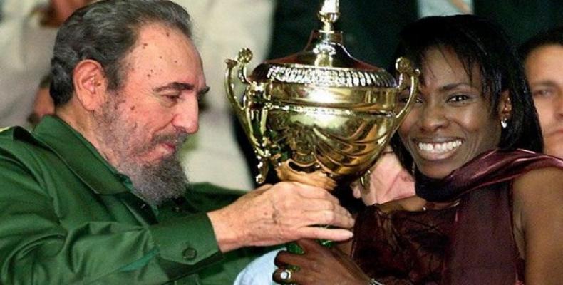 Fidel Castro-Mireya Luis-Deportista