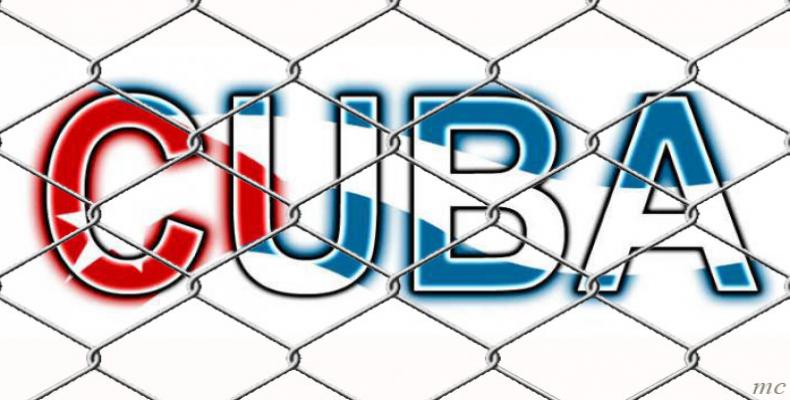 Cartel Cuba-Bloqueo