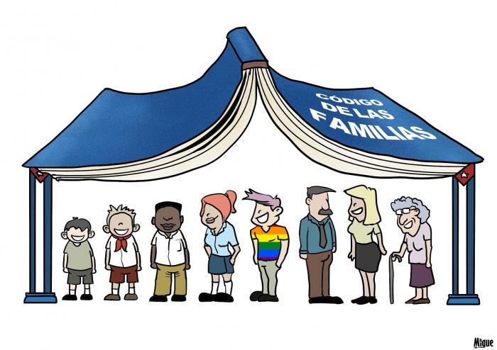 Código de las Familias caricatura Código de las Familias caricatura