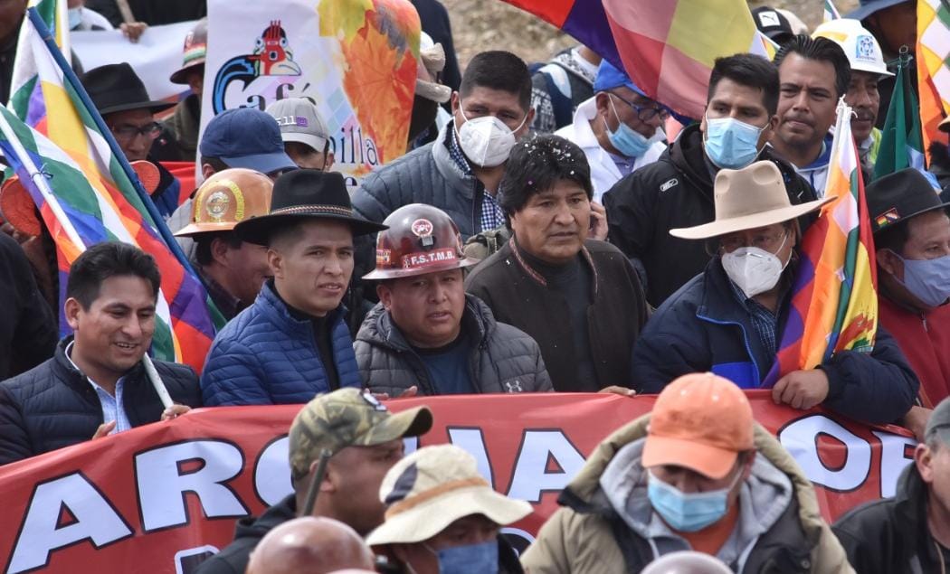 Movilización del pueblo boliviano en apoyo al gobierno de Luis Arce 