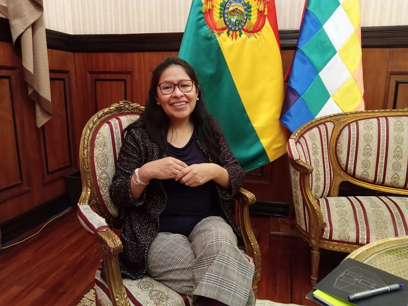 Eva Chuquimia, viceministra de Gestión Institucional y Consular