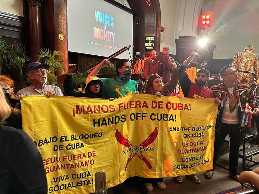 Voces de diginidad en Nueva York, bloqueo a Cuba