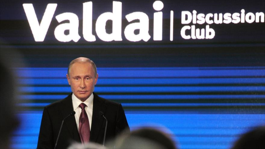 Vladimir Putin, en la Conferencia del Club Valdái