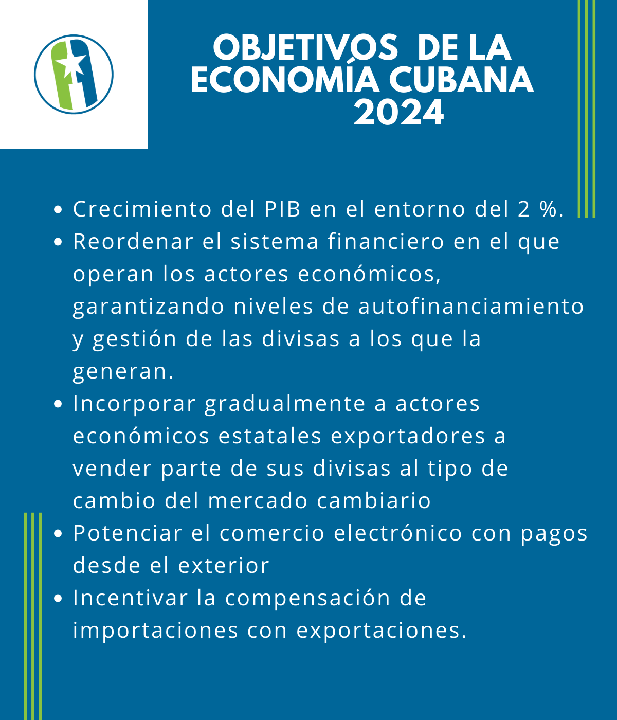 Objetivos de la economia cubana para 2024