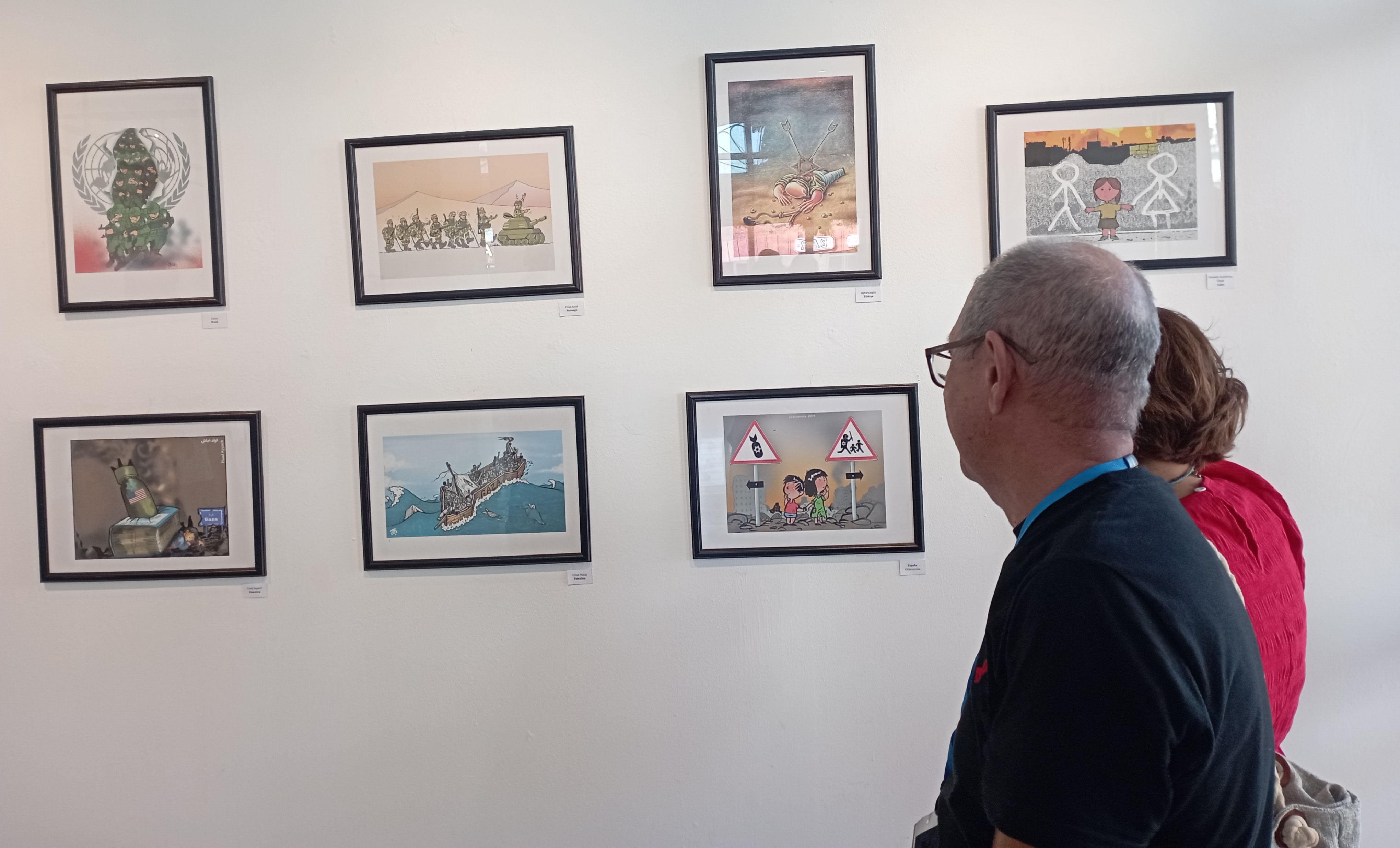 Muestra internacional de caricaturas en defensa de la paz