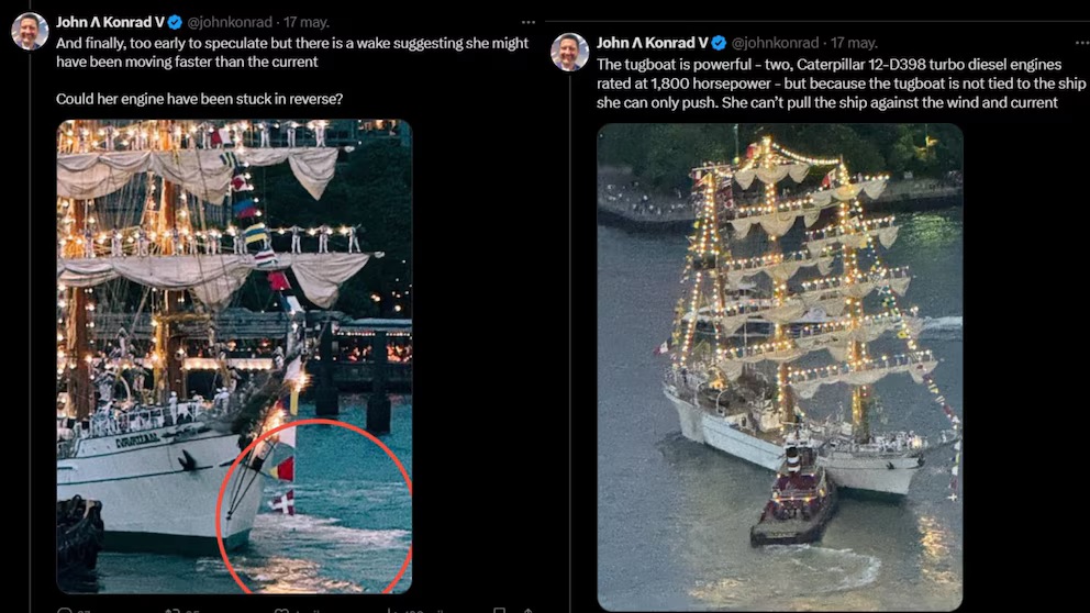 ¿Qué falló en el choque del Buque Escuela Cuauhtémoc? Un capitán estadounidense explica el accidente