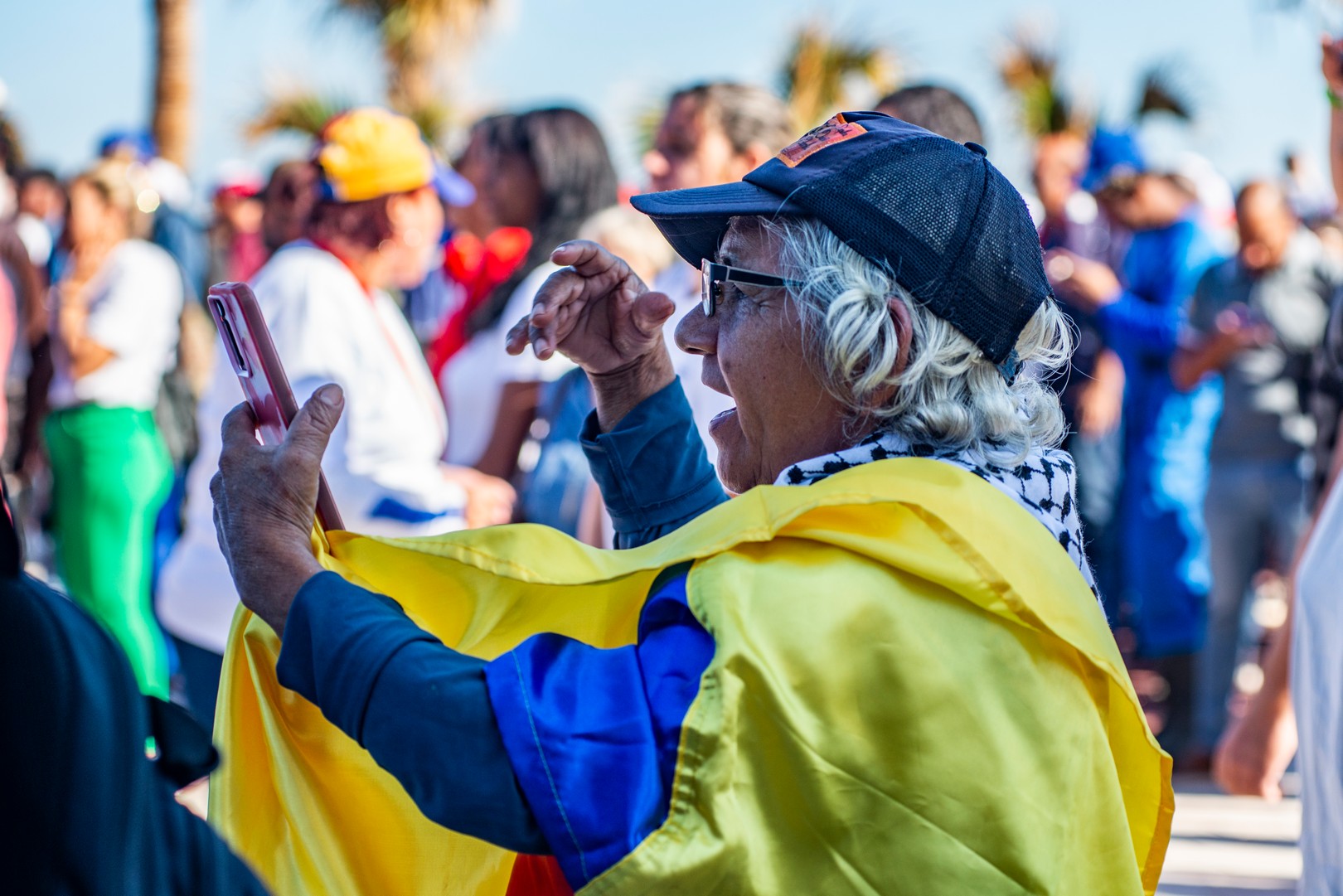 Concentración en la Tribuna Antimperialista, La Habana, en respaldo a Venezuela.