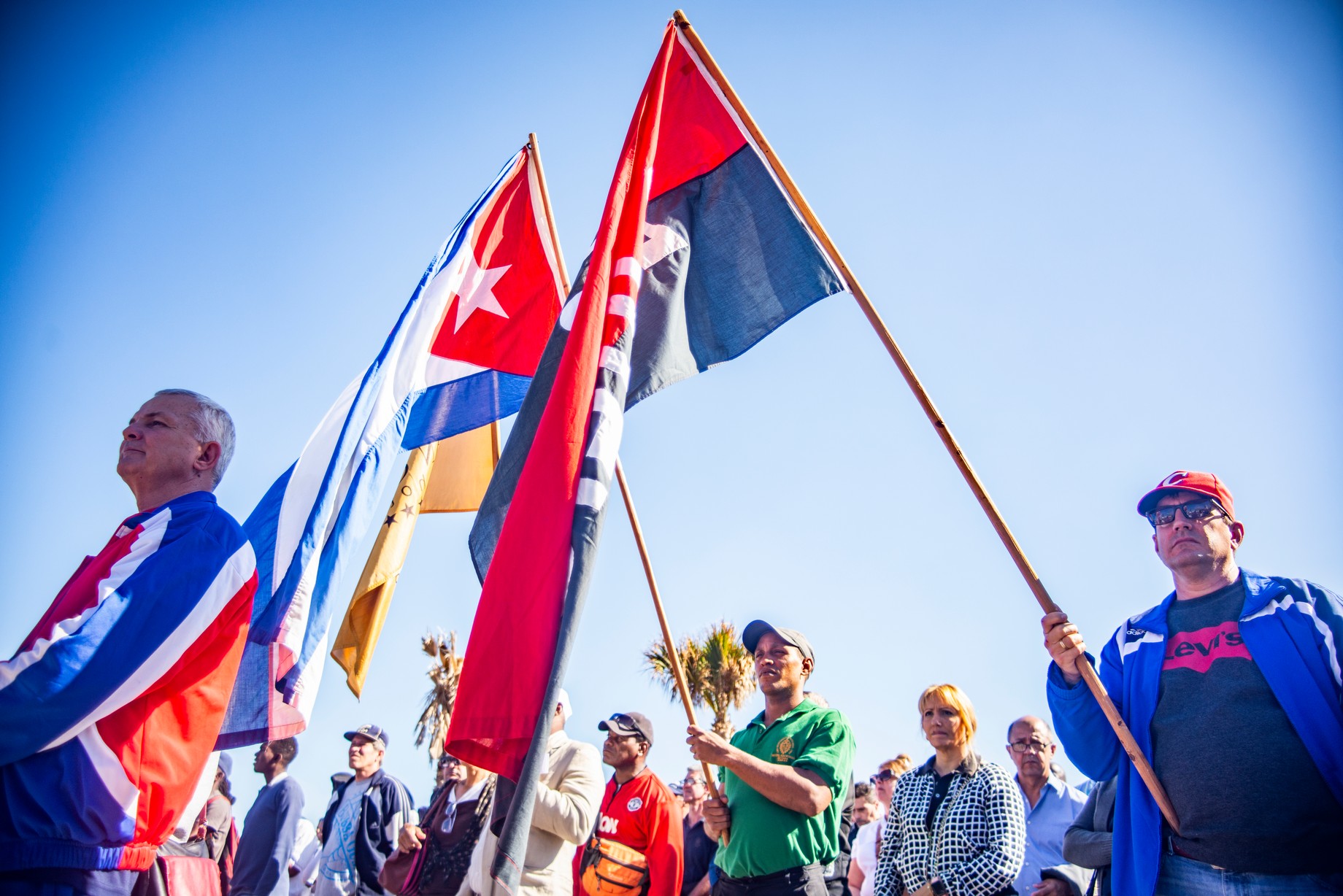 Concentración en la Tribuna Antimperialista, La Habana, en respaldo a Venezuela.